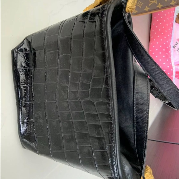 Gianfranco Ferre Pre-Owned 1980s Croc Leather Bag - Picture 3 of 10
